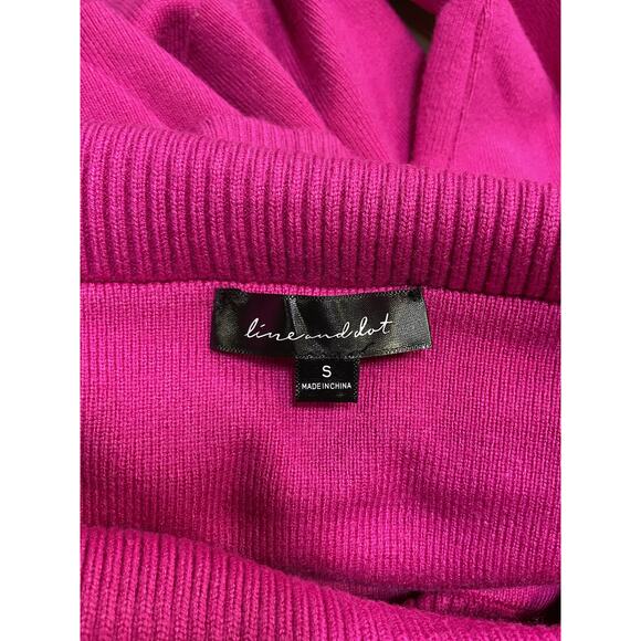 Line & Dot 'Heart Struck' Pink Cotton  Sweater Size S - Picture 4 of 5